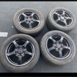 4 - 205/55r16 225/50r16 5x114.3 5x4.5 Stock Honda S2k S2000 AP1 Civic Accord Camry Wheels Rims 90% Treads Tires!!!!!!!!!!!!!!