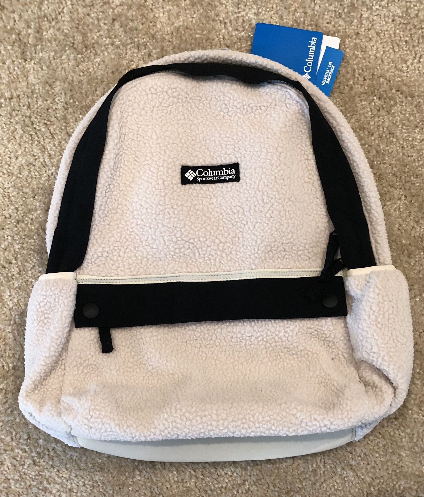 NEW Columbia Helvetia 14L Backpack (Fleece) - Cream (Dark Stone/Shark)