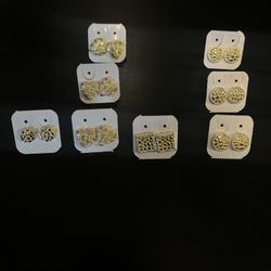 Gold Plated Nugget Earrings (READ DESCRIPTION)