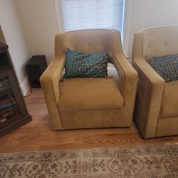 Beautiful Yellow Swivel  Chairs