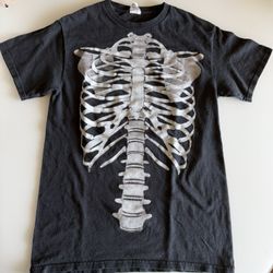 Vintage T-Shirt With Skeleton Size Small