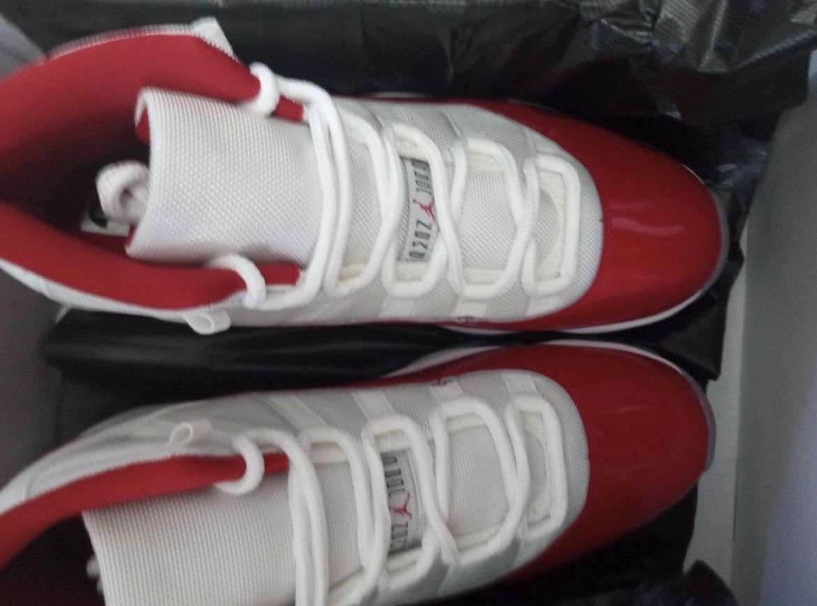 Cherry Red Jordan 11  Shoes