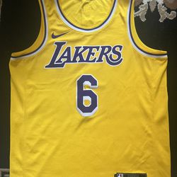 Lebron James Los Angeles Lakers Nike Dri-Fit Swingman Jersey 