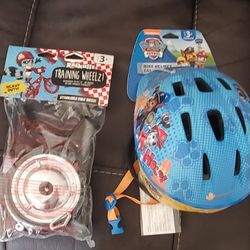 Training Wheels & Helmet New