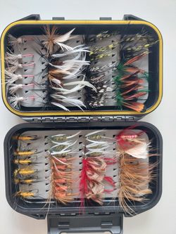 Fly Fishing Tackle Box With Flies Assortment Of 60pcs for Sale in Gurnee,  IL - OfferUp