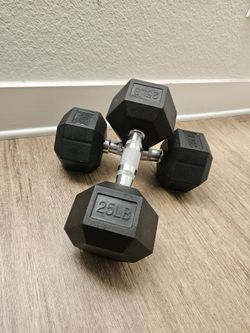 25 lbs Rubber Dumbbell Set ($1/lb)