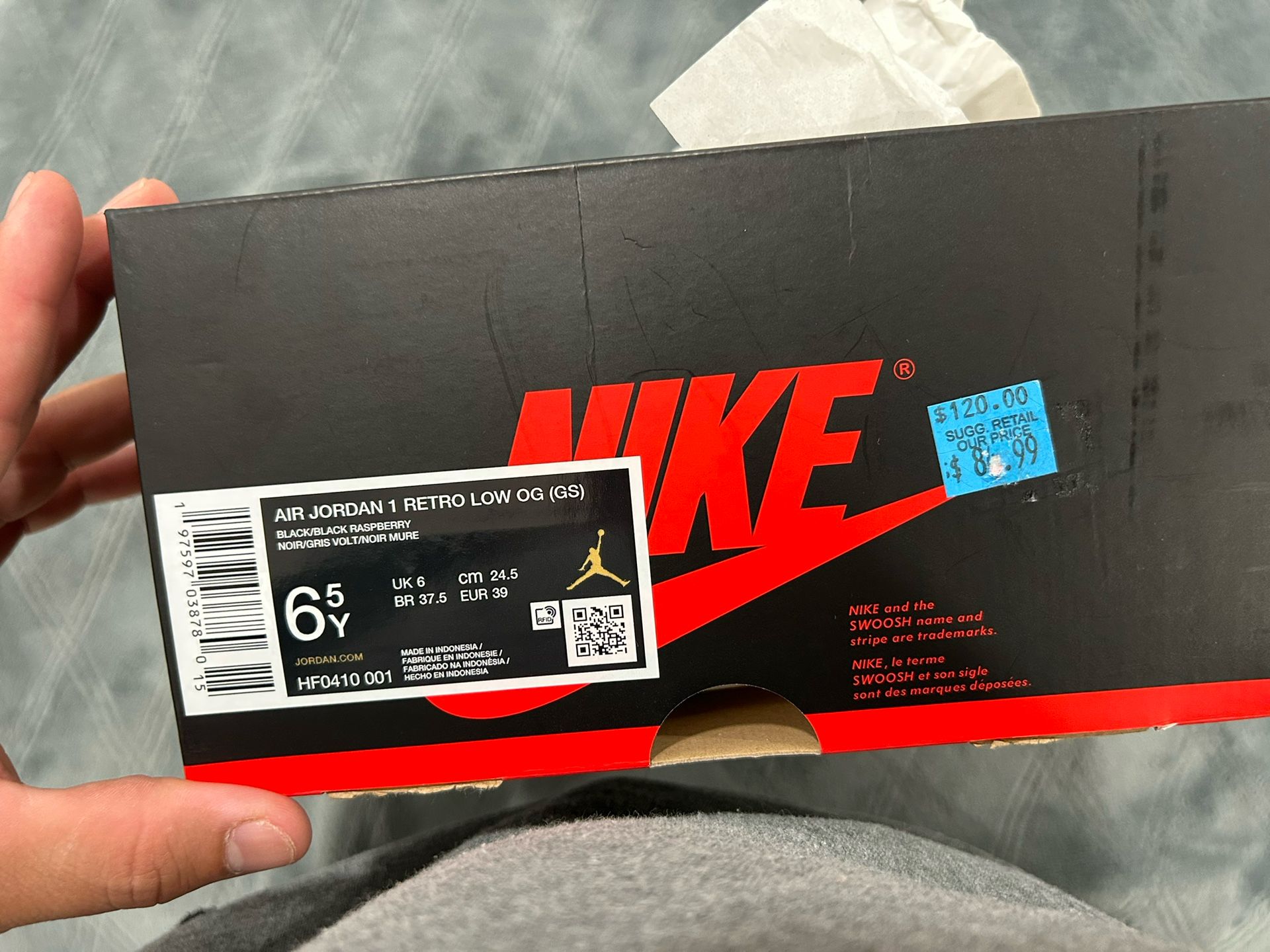 Air Jordan 1 Retro Low OG (Gs) 6.5 Y