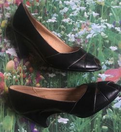 SOFFT black peep toe heels 8N Pre-owned Peep toe, leather upper reduced
