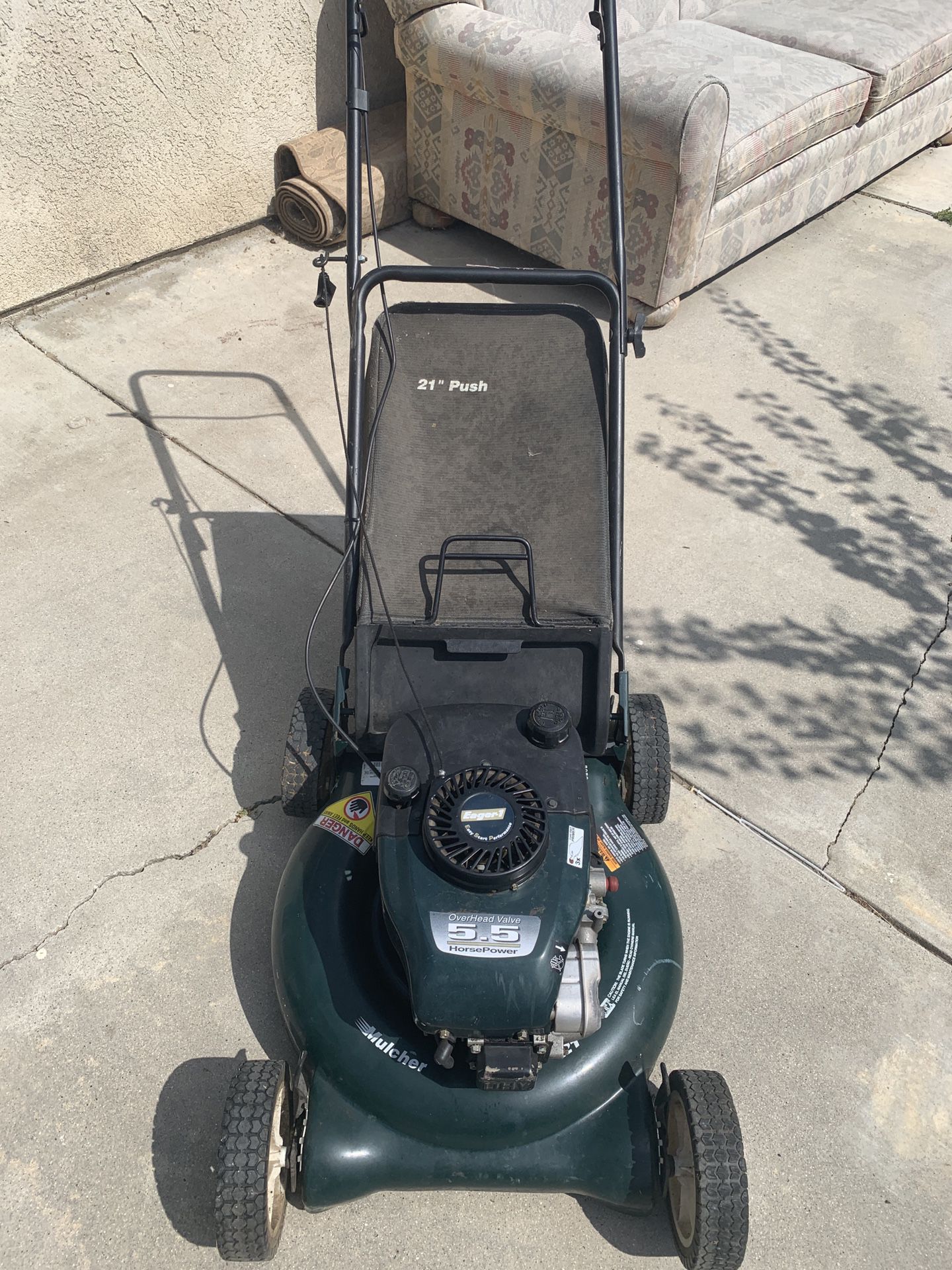 Mulcher push lawnmower 21” in good condition