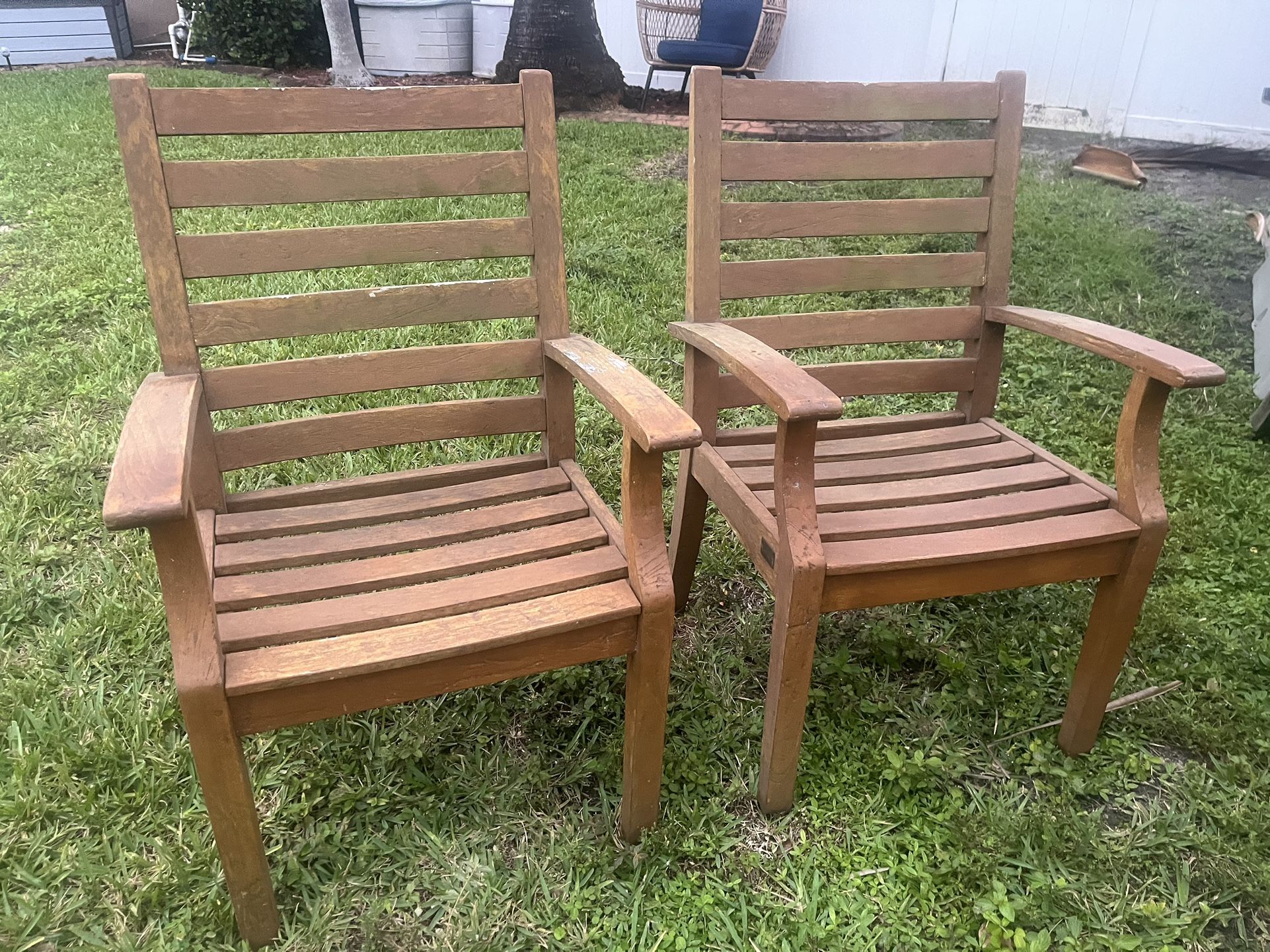 Carls Patio Teak Wood Chairs