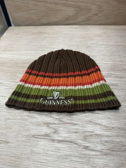 Guinness Beer Striped Logo Knit Beanie Cap Hat