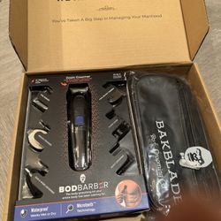 baKblade 11-in-1 Mens Grooming Kit for Manscaping - BODBARBER - Electric Beard Trimmer for Men, Groin Groomer, Body Groomer, Nose & Ear Groomer - Cord