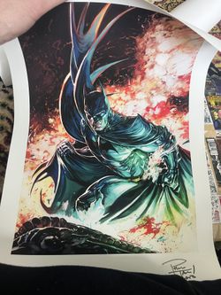 ($30 Each) Philip Tan (12x18)  / Finch + Friend (11x17) Hand Signed Batman & Black Panther Prints 