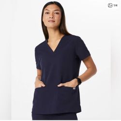 Figs Scrub Top Casma.  Size Small. Navy Color 