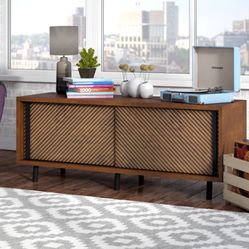 Walnut Mid Century Tv Stand 