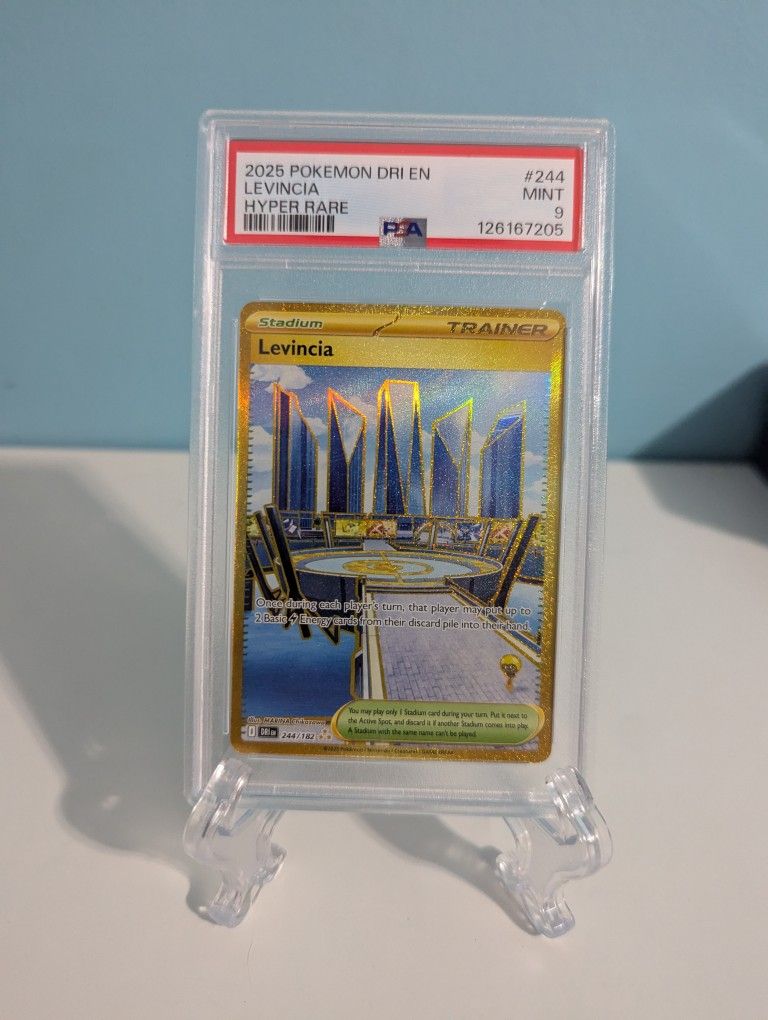 Levincia hyper rare Pokemon card 244/182 PSA 9