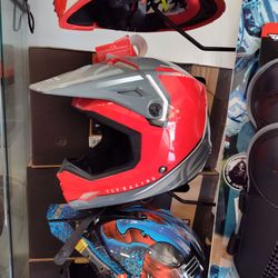 Fly Racing Motocross Helmet Red and Gray XXL DOT approved