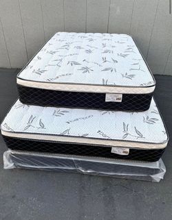Queen Size Pillow Top Bamboo Brand Mattress New