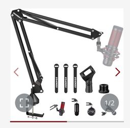 Microphone Arm,Aokeo AK-35 Microphone Desk Stand-Microphone Suspension Boom Scissor Arm Stand For Blue Yeti,Blue Snowball ICE,QuadCast,Elgato