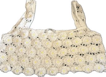 Papaya Crochet Daisy Tank Too Large