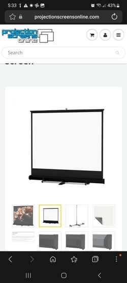 Trades Welcome. Projection Screen with stand