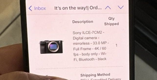 Sony Camera New Sony Alpha ILCE-7CM2/B 33 Megapixel Full Frame Sensor Compact