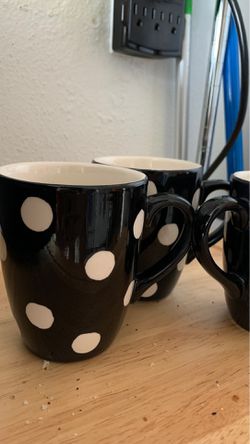 Matching polka dot tea cup set