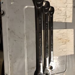 Vintage Craftsman Double End Wrenches 12 Inch 11 Inch And 9 Inch