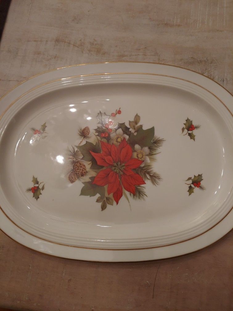 Vintage Limoges Christmas Platter