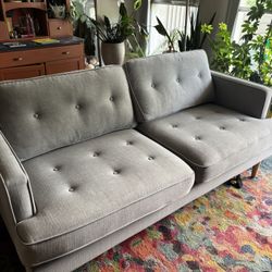 World Market Dove Grey woven Apel Sofa