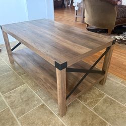 Wood coffee table