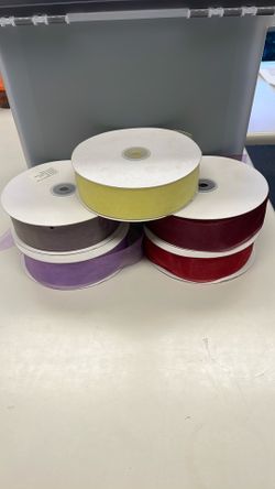 Rolls Of 1 1/2” Organza Nylon Ribbon (100 Yard Rolls)