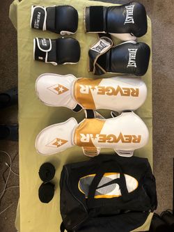 Kickboxing Gear with a bag