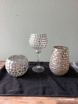 Set of Decorative Glass Vases