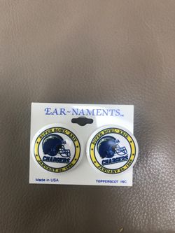 Super bowl earrings and pin
