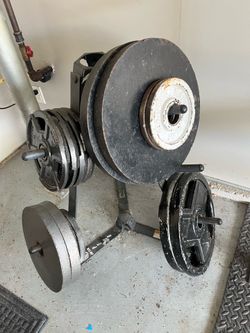 Complete Weight Plate Set with Rack – Home Gym Ready
