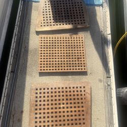 Large Solid Teak Boat Grates, Marine Grade, Multiple Sizes