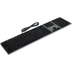 Matias Space Gray Wired Aluminum Keyboard