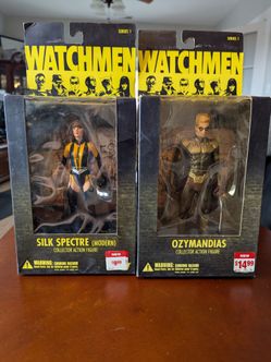 Watchmen Figurines Set Of 2, Ozymandias And Silk Spectre