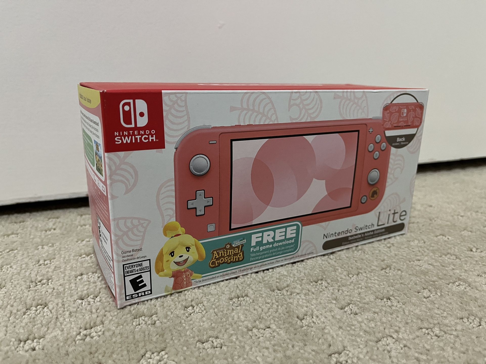 Nintendo Switch Lite - Isabelle’s Aloha Edition (comes w/ free Animal Crossing download) - Brand New!