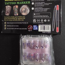 Title: Nail Art Set + Double Head Tattoo Markers