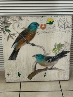 Vintage Bird Wall Art Canvas Print