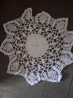Crochet lace dollies handmade