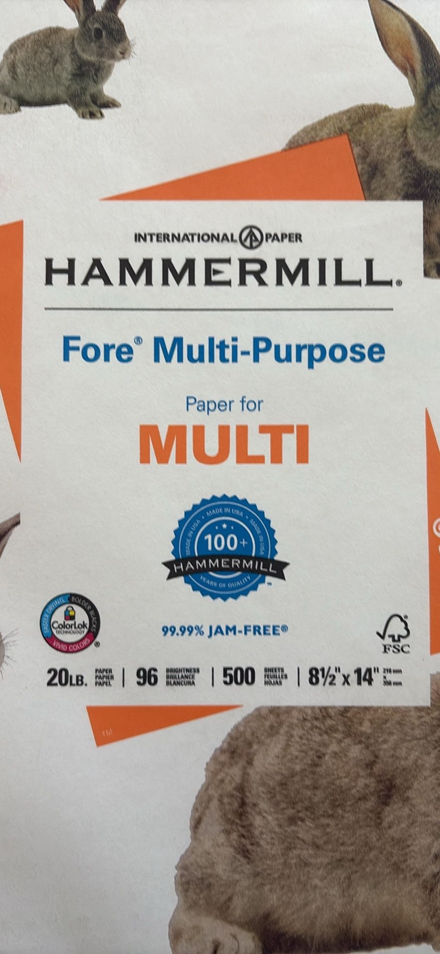 Printer paper legal size 2 reams
