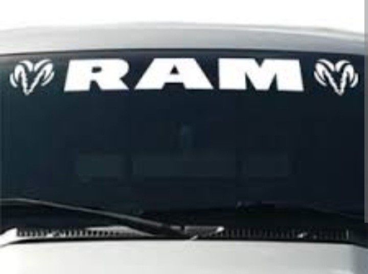 Dodge Ram Front Windshield Decal Sunviser Splash