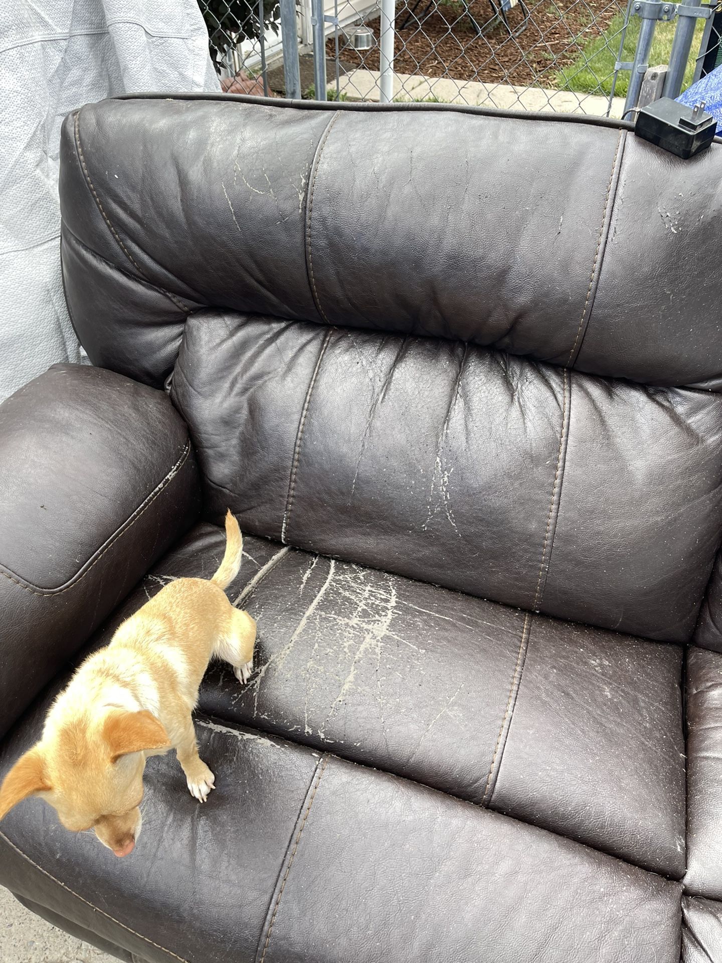Leather Power Reclining Sofa