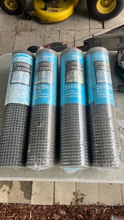 4 Rolls Everbilt 1/2” Galvanized Hardware Cloth – 2’ x 25’ – New