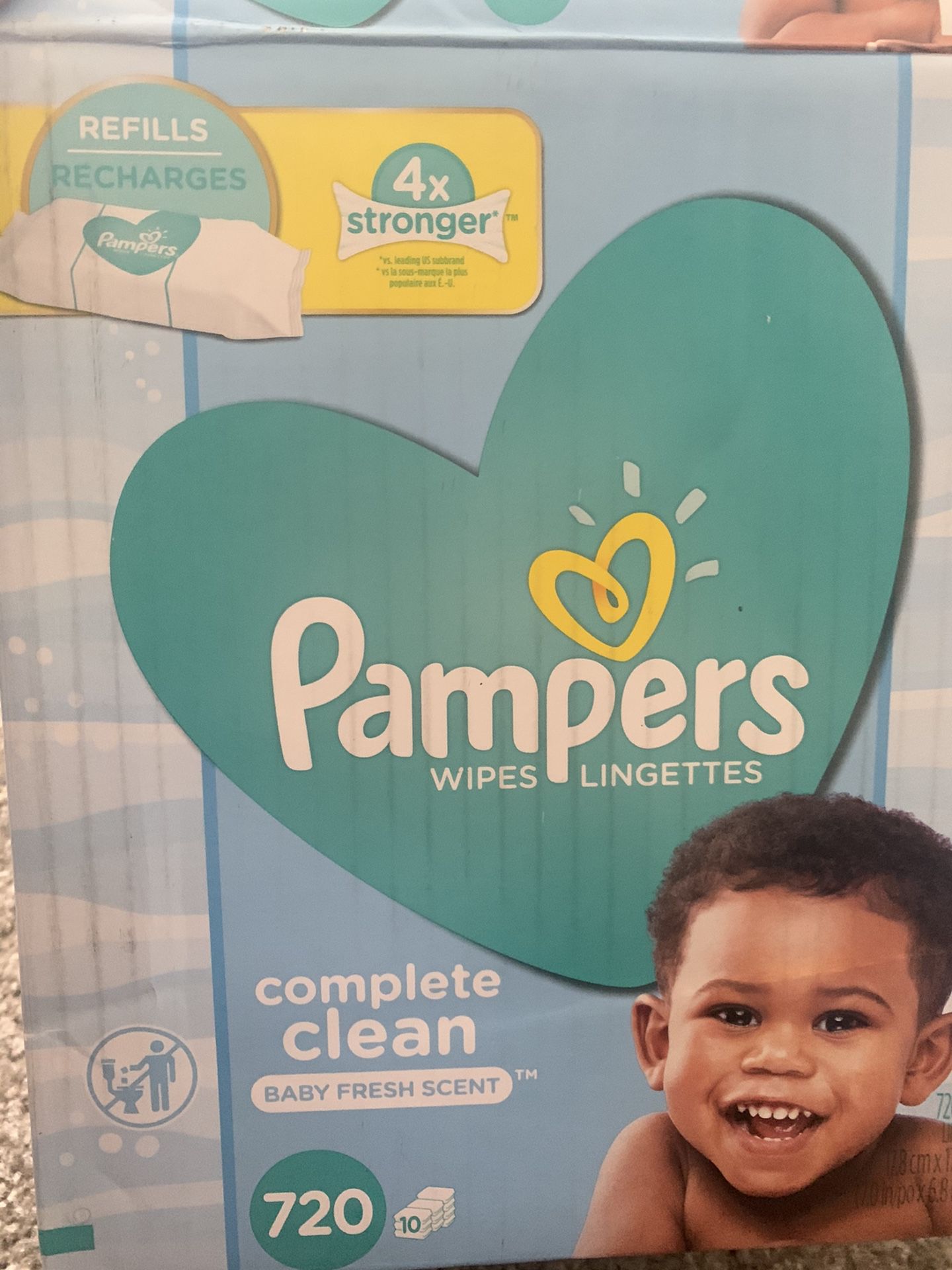 5 packs of "Pamper" Wipes