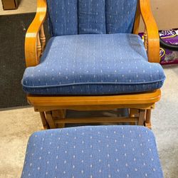 Glider Rocker With Ottoman