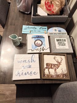 Set of Small Canvases and Home Decor. New.